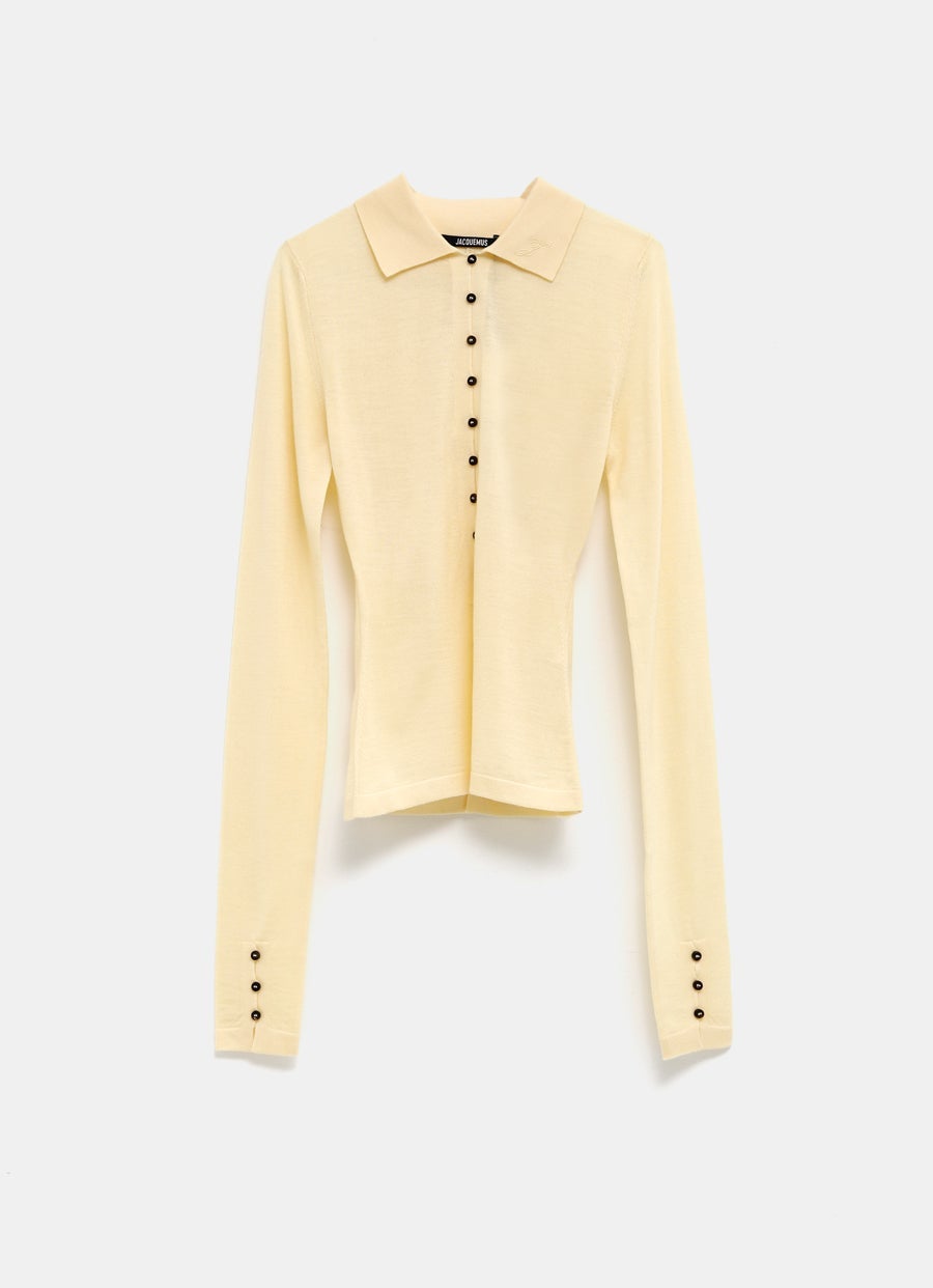 Polo Merino de manga larga para mujer