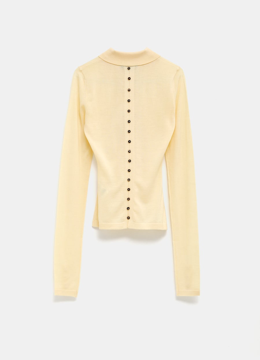 Polo Merino de manga larga para mujer