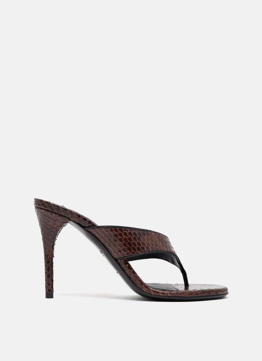 Mules de dedo en piel de serpiente
