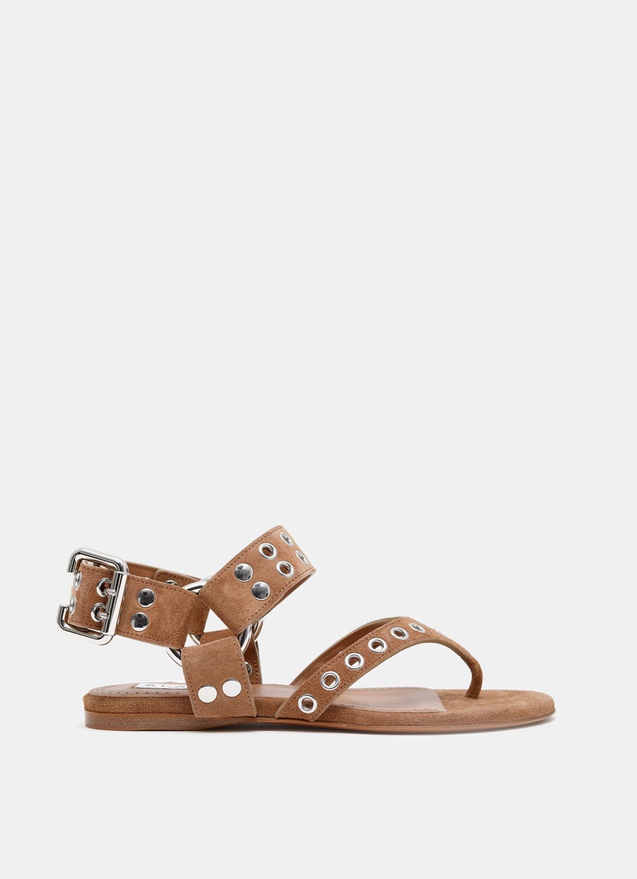 Sandalia de dedo en ante