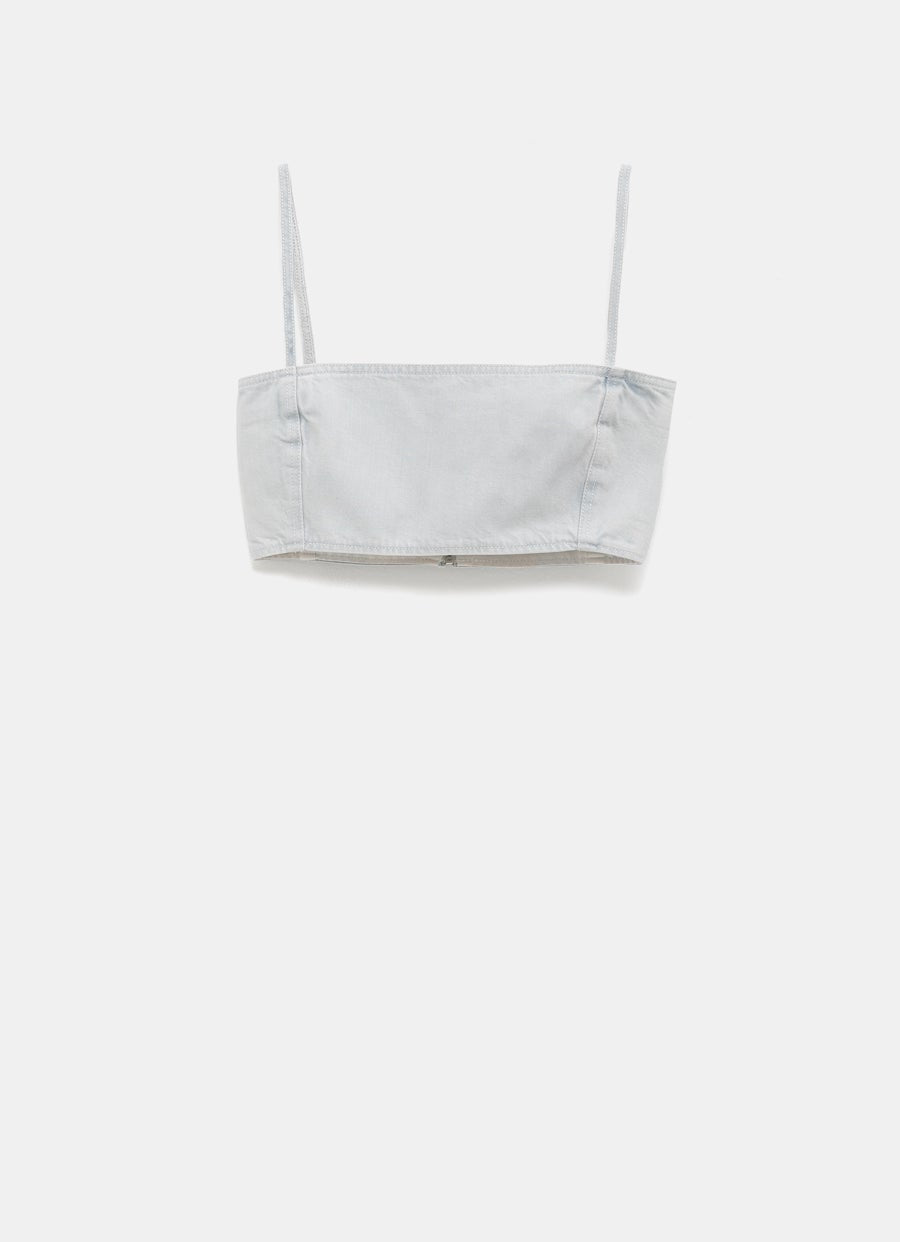 Top Bustier en denim