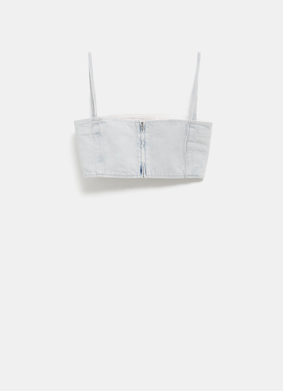 Top Bustier en denim
