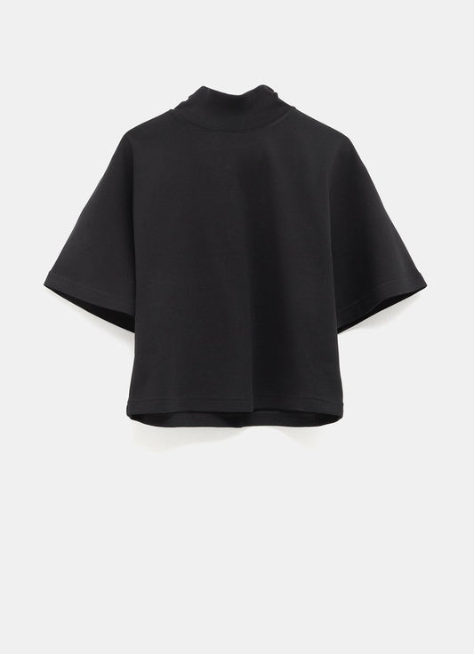 Camiseta de canalé con cuello alto