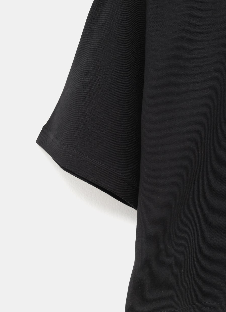 Camiseta de canalé con cuello alto