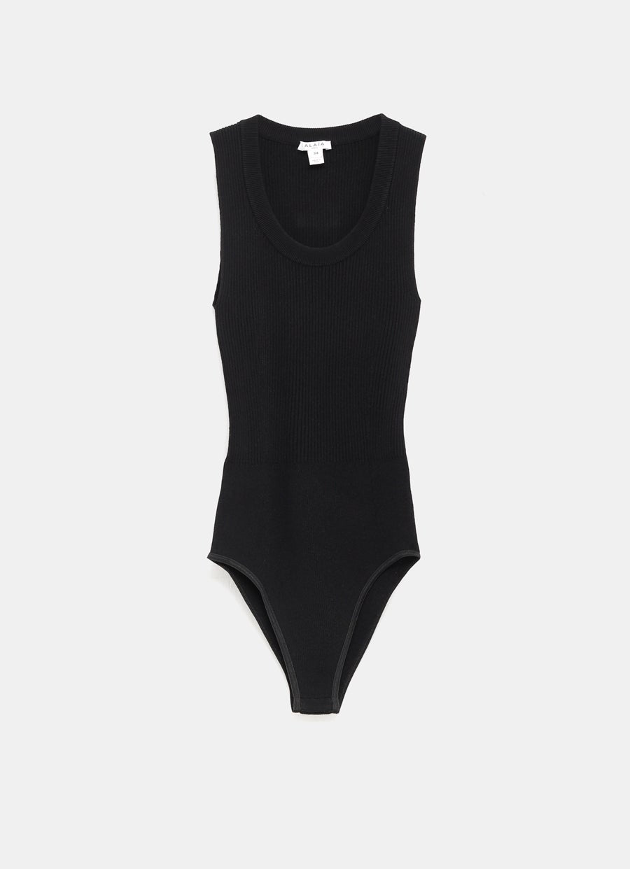 Body de canalé sin mangas