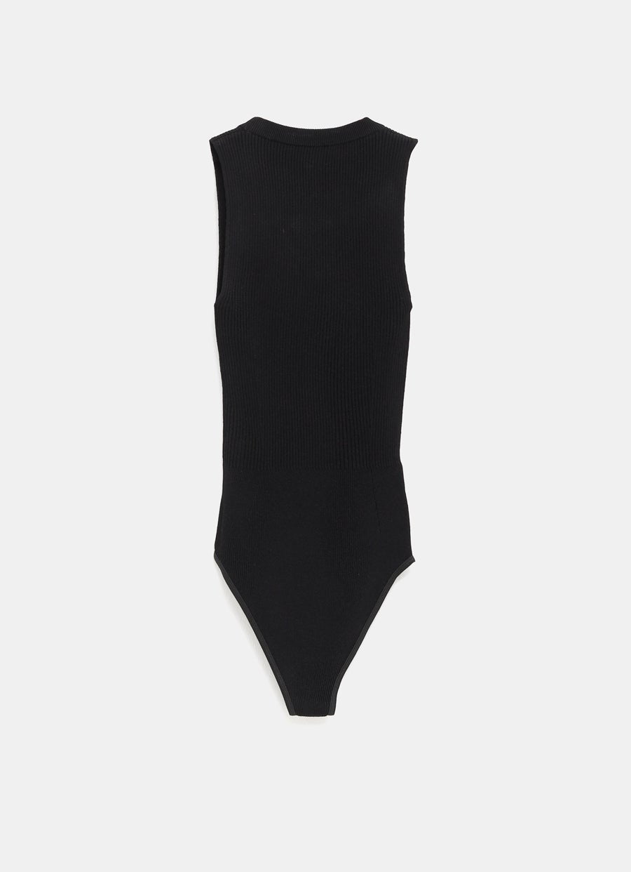 Body de canalé sin mangas