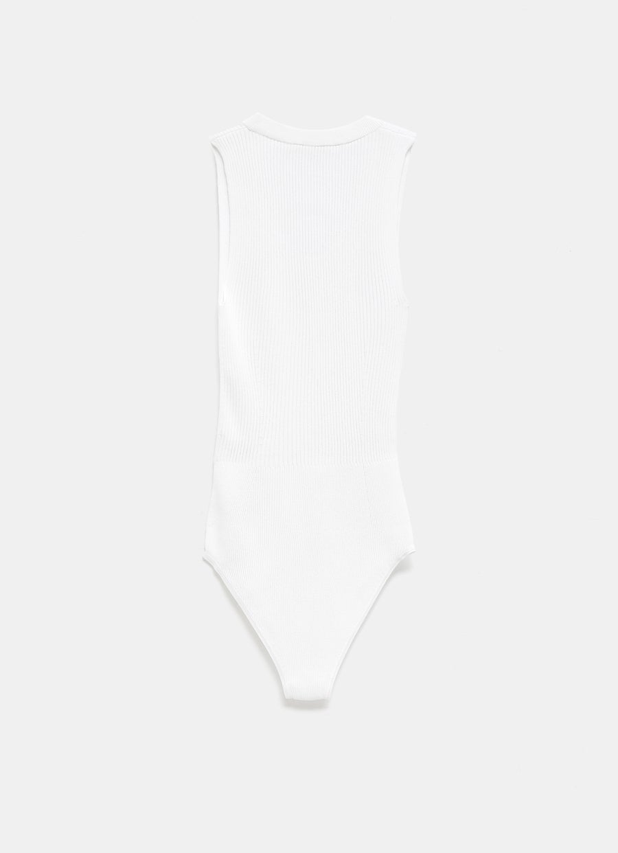 Body de canalé sin mangas