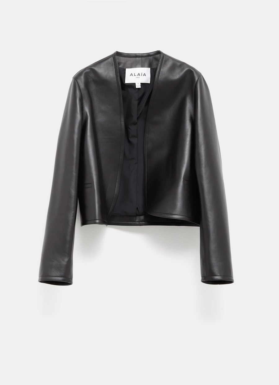 Round Blazer de piel