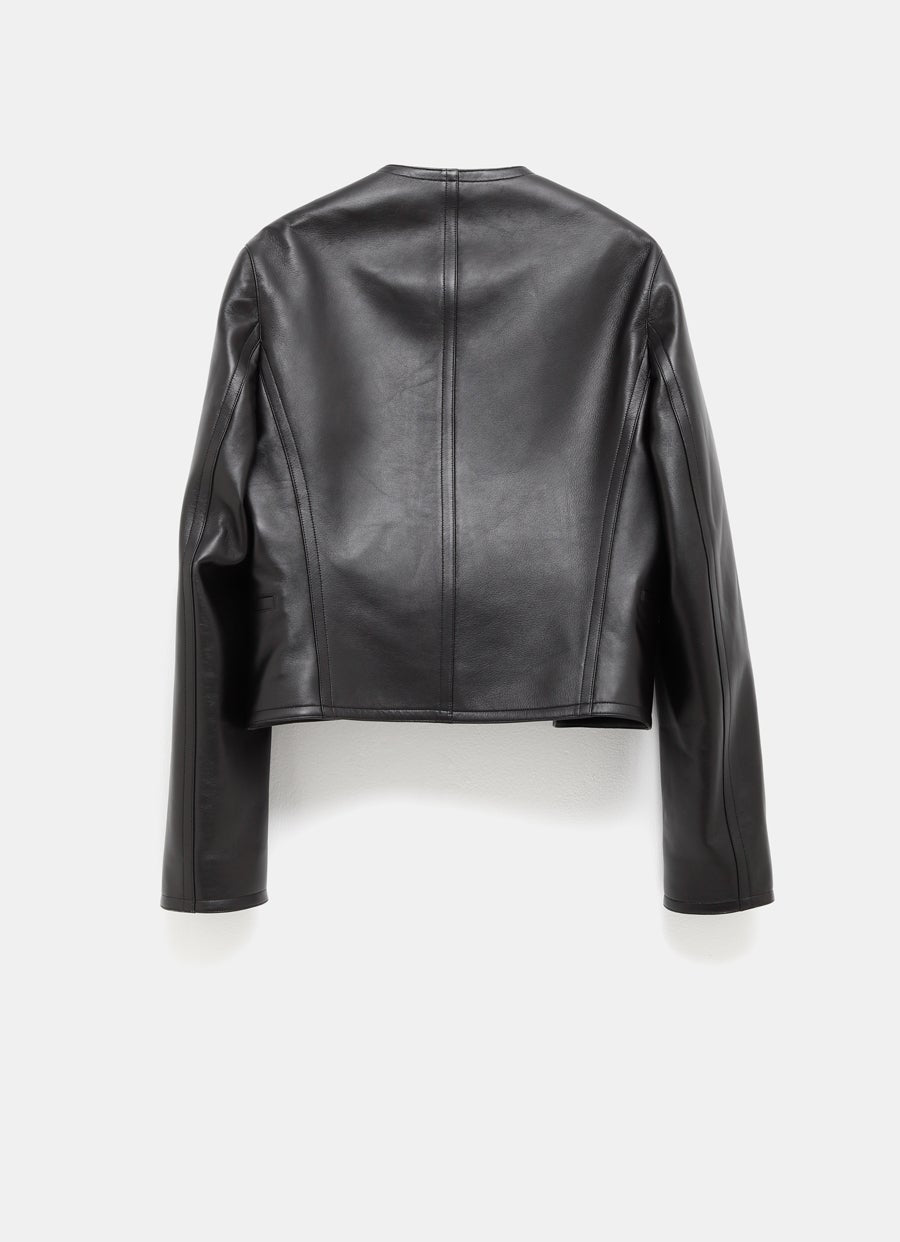 Round Blazer de piel