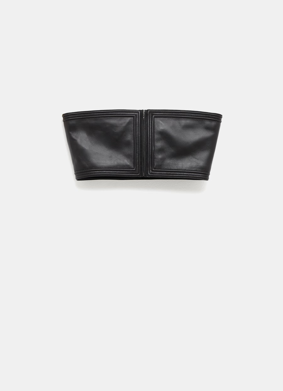 Top Bustier en piel