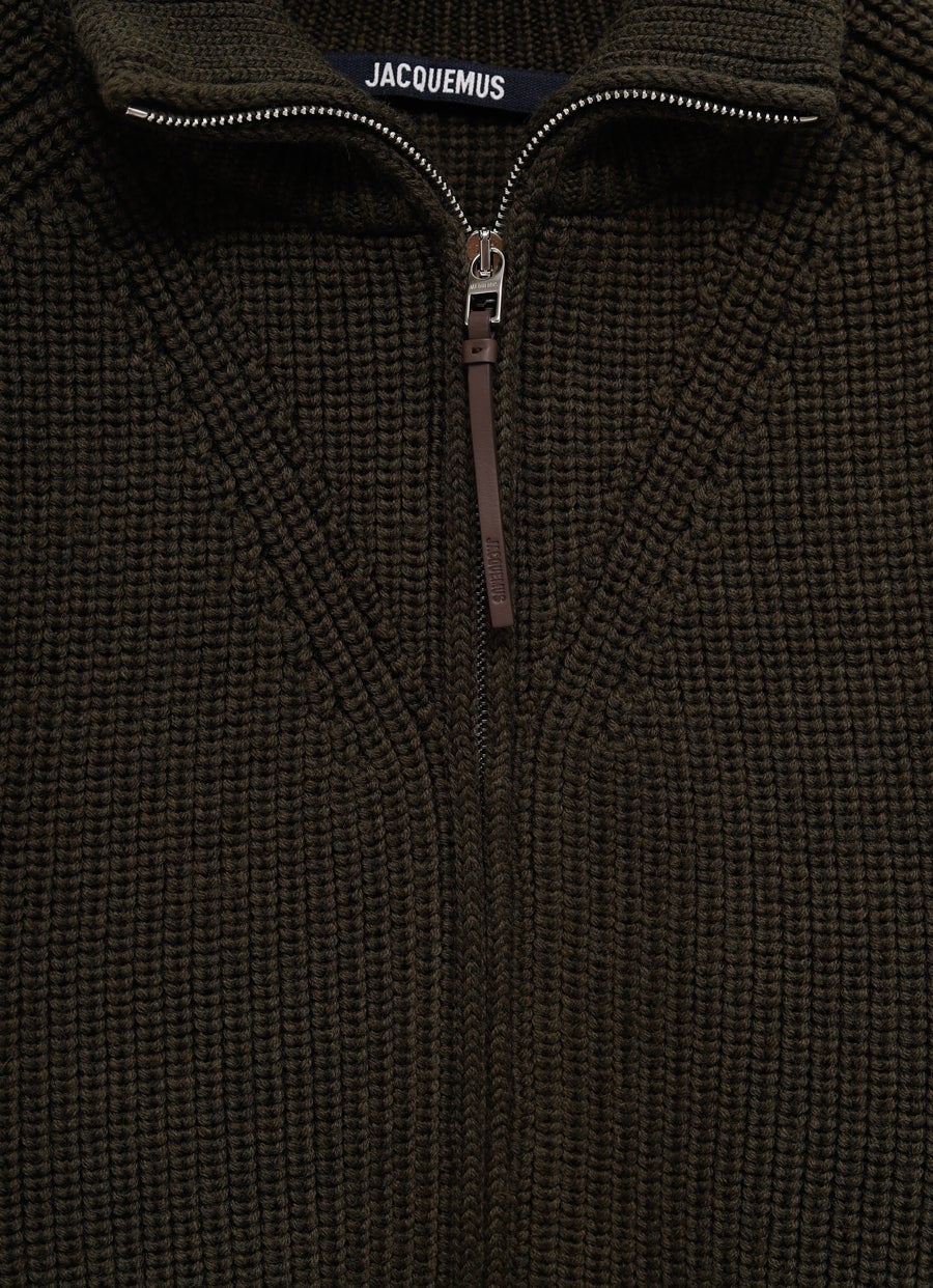 Cárdigan con cremallera Merino para hombre