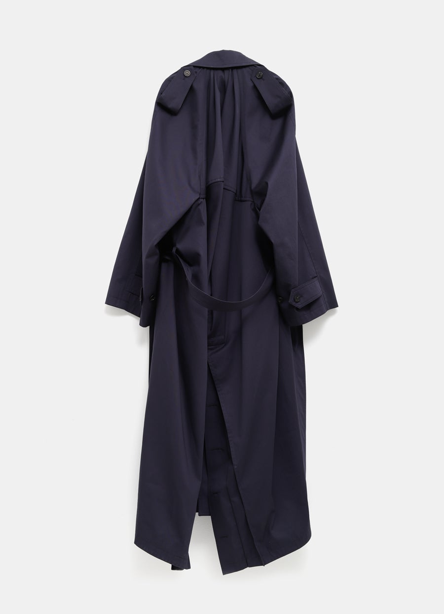 Gabardina de cuello drapeado