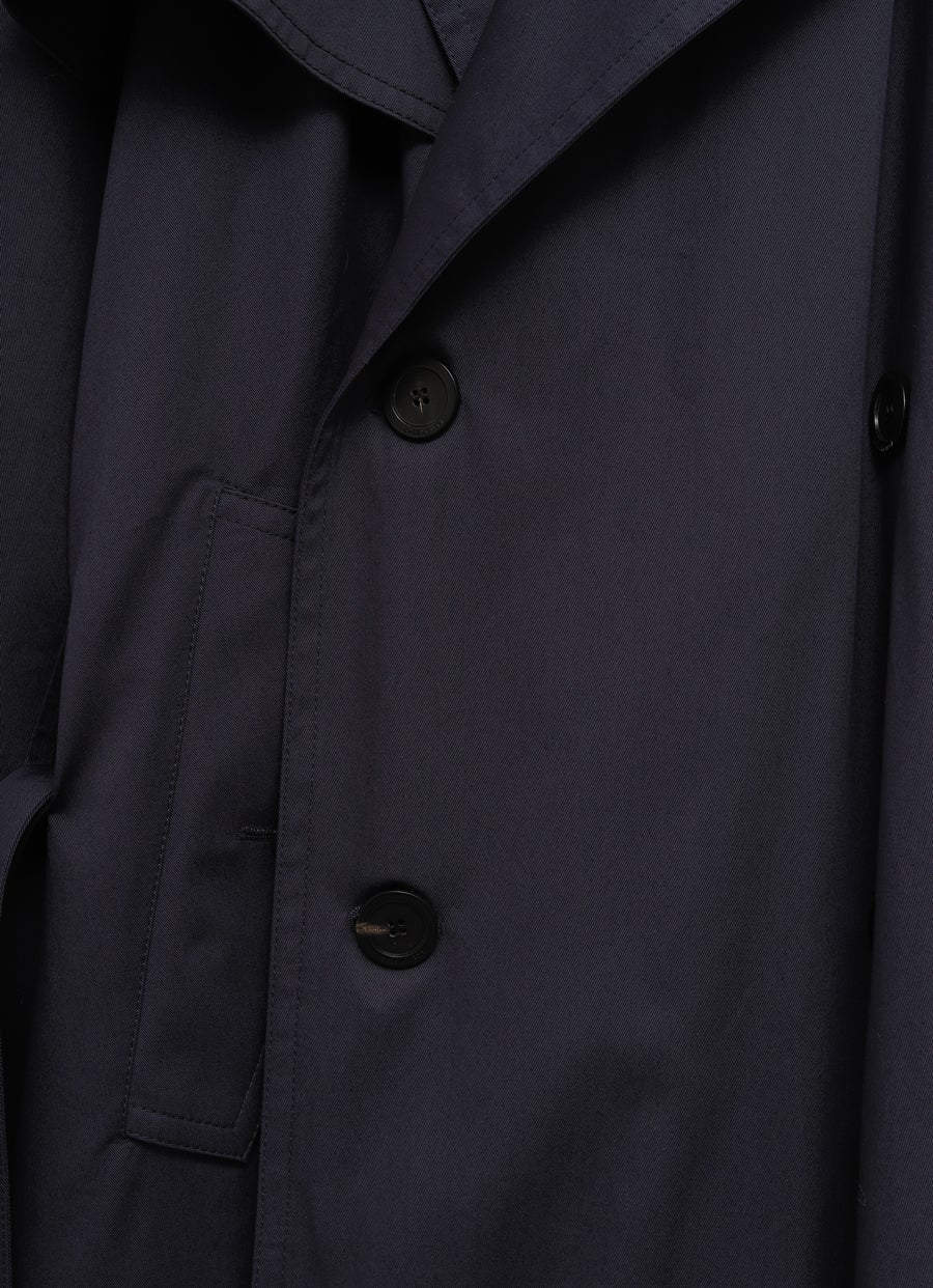 Gabardina de cuello drapeado