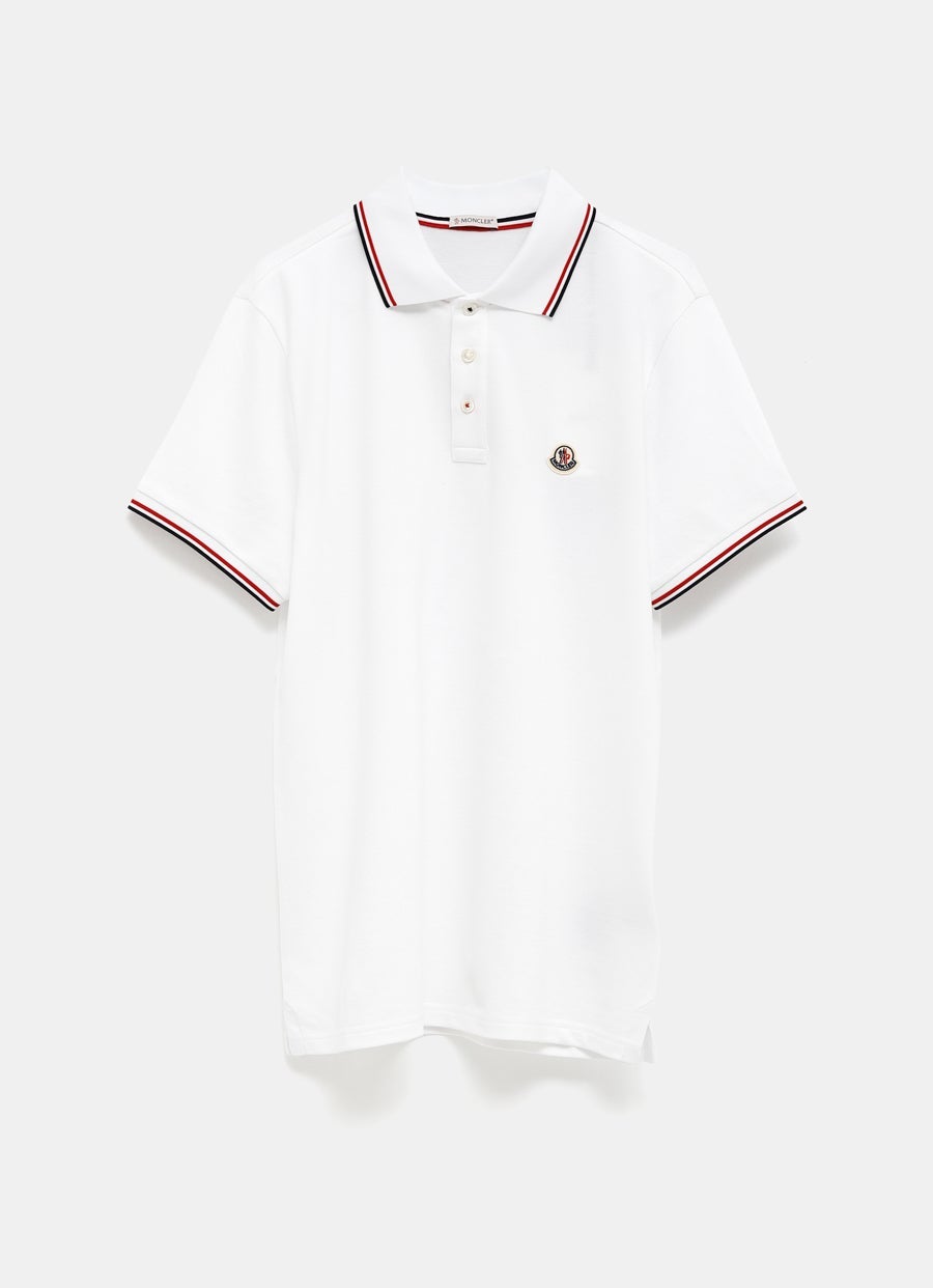 Polo con ribete tricolor para hombre