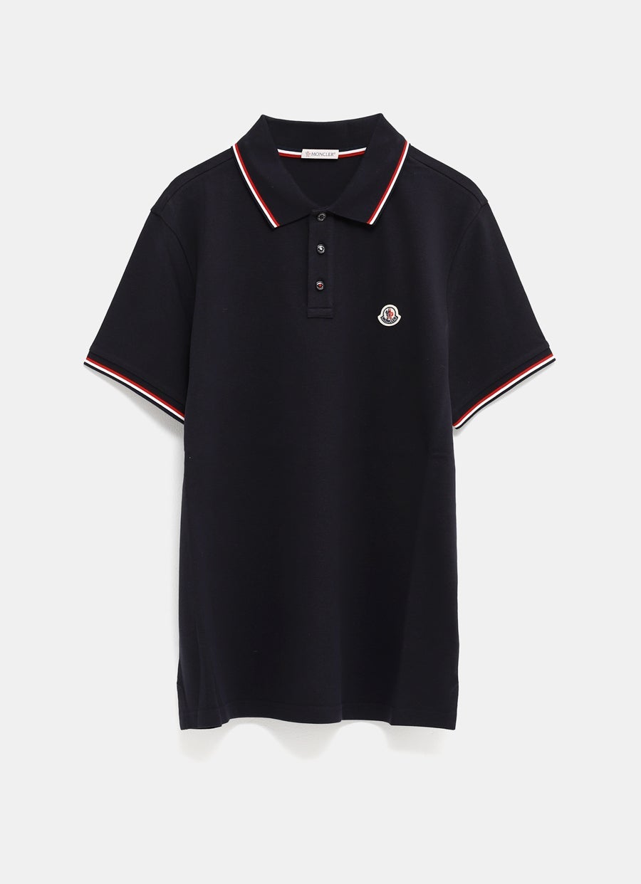 Polo con ribete tricolor para hombre