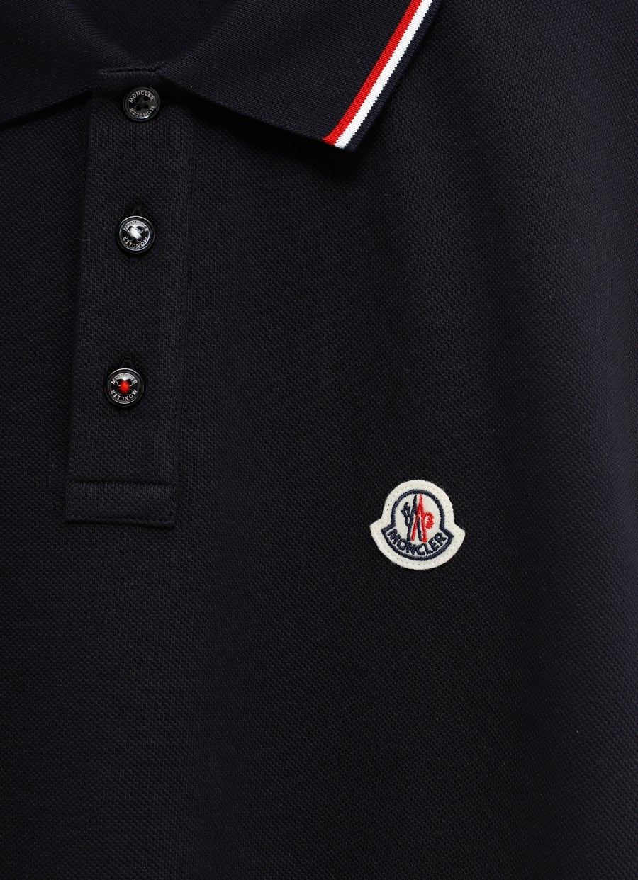 Polo con ribete tricolor para hombre