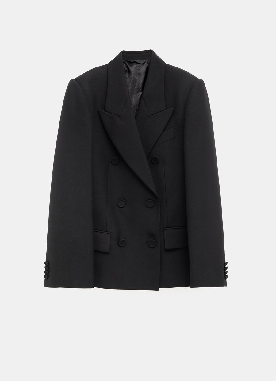 Chaqueta cruzada de lana