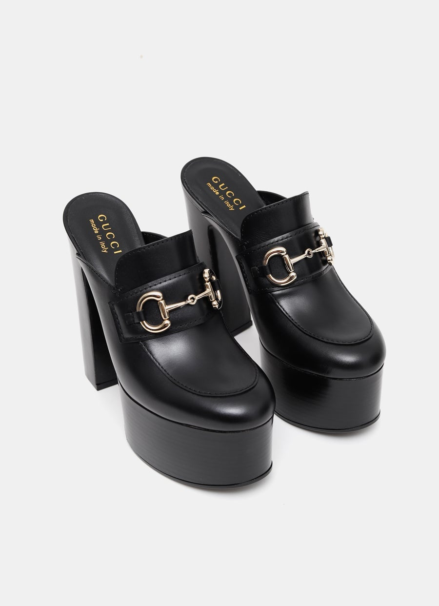 Mule con plataforma y Horsebit para mujer