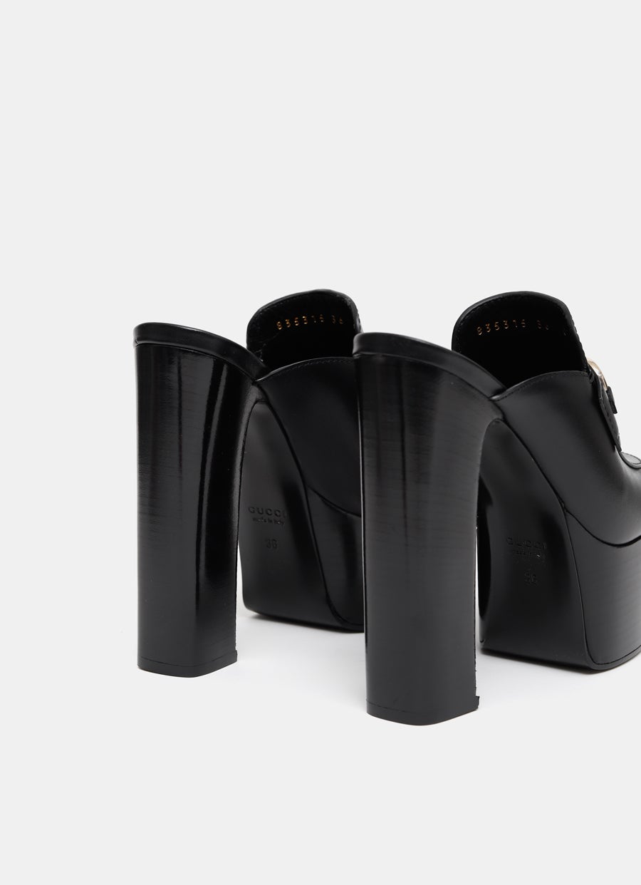 Mule con plataforma y Horsebit para mujer