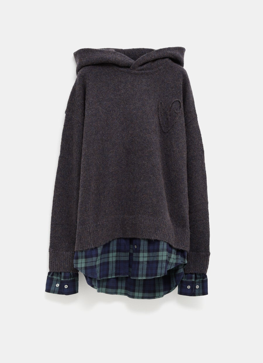 Sudadera de lana con capucha