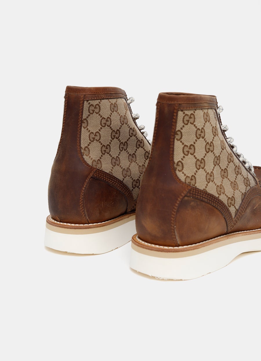 Botín con cordones para hombre