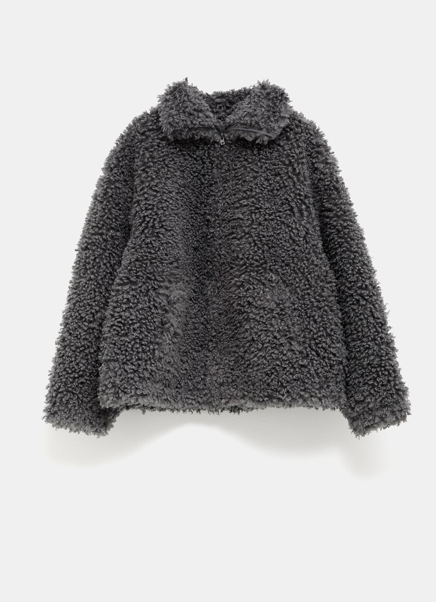 Chaqueta bomber de pelo sintético