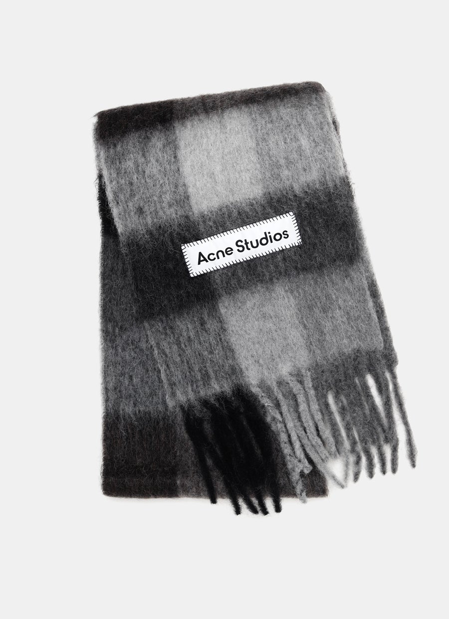 Bufanda a cuadros en mohair