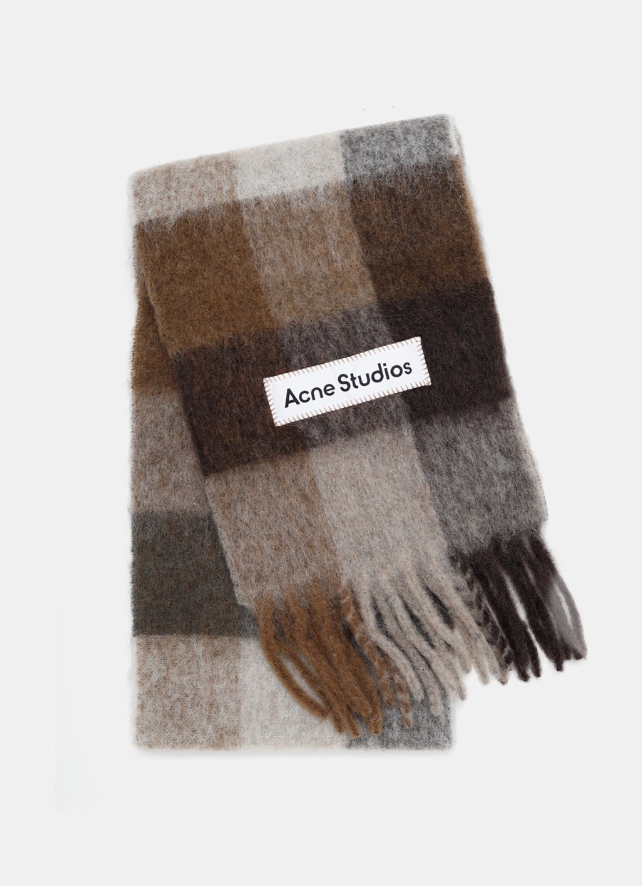 Bufanda a cuadros en mohair