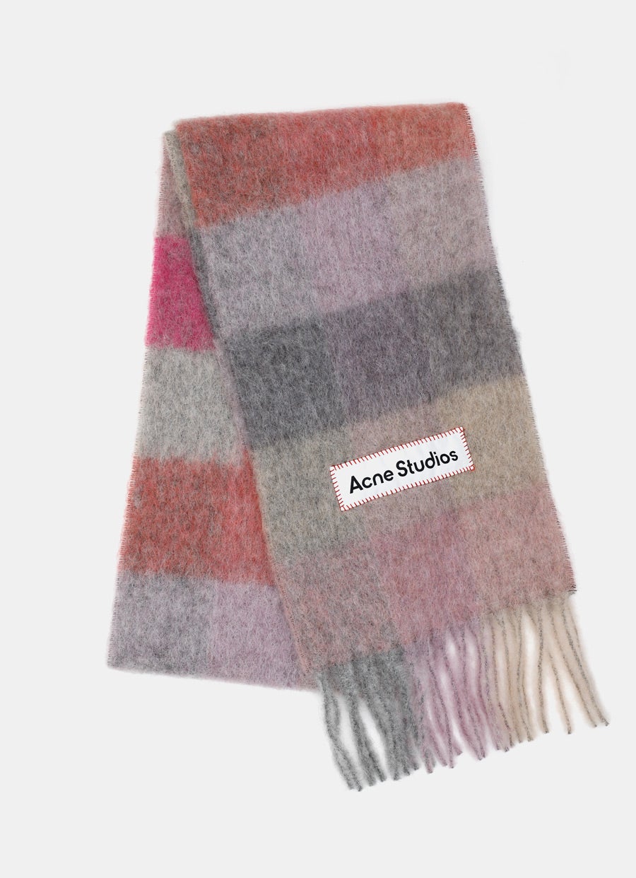 Bufanda a cuadros en mohair