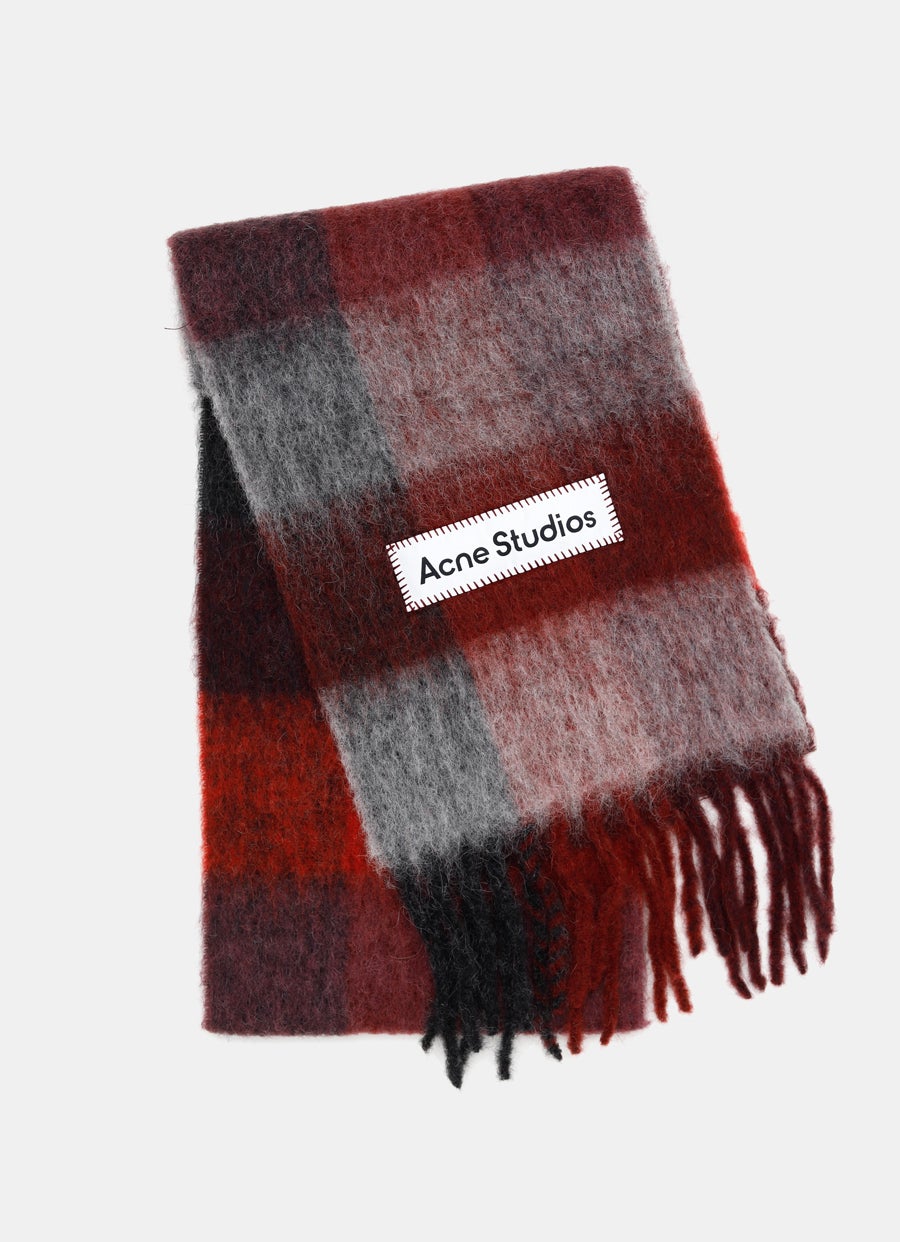 Bufanda a cuadros en mohair