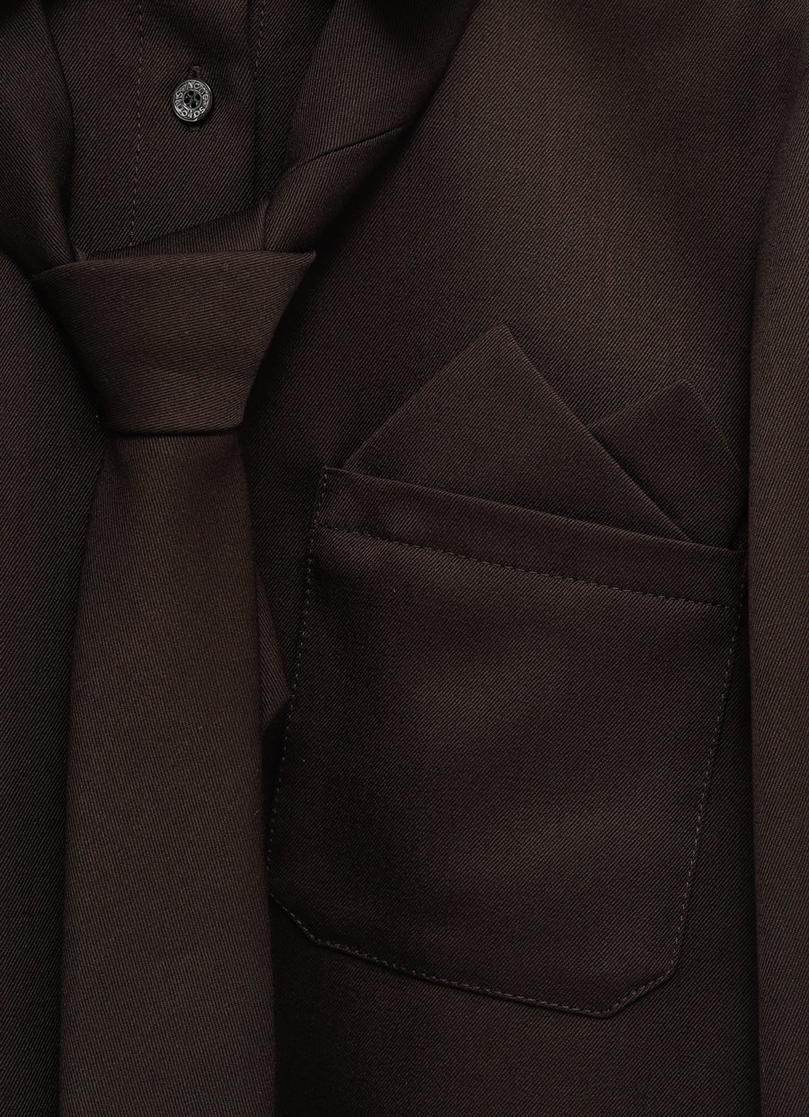 Camisa de lana con corbata