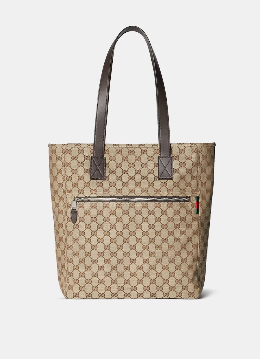 Bolso tote grande de lona GG