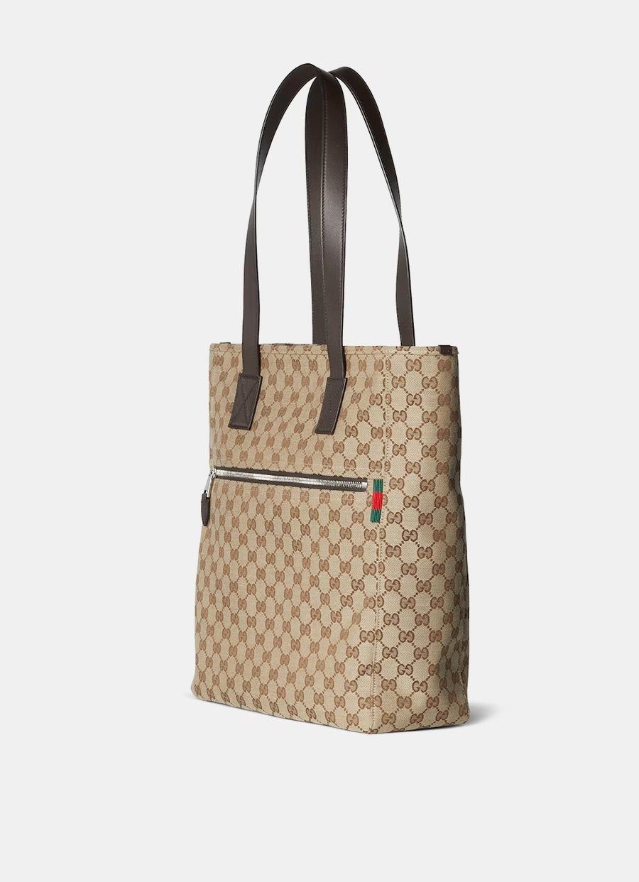 Bolso tote grande de lona GG