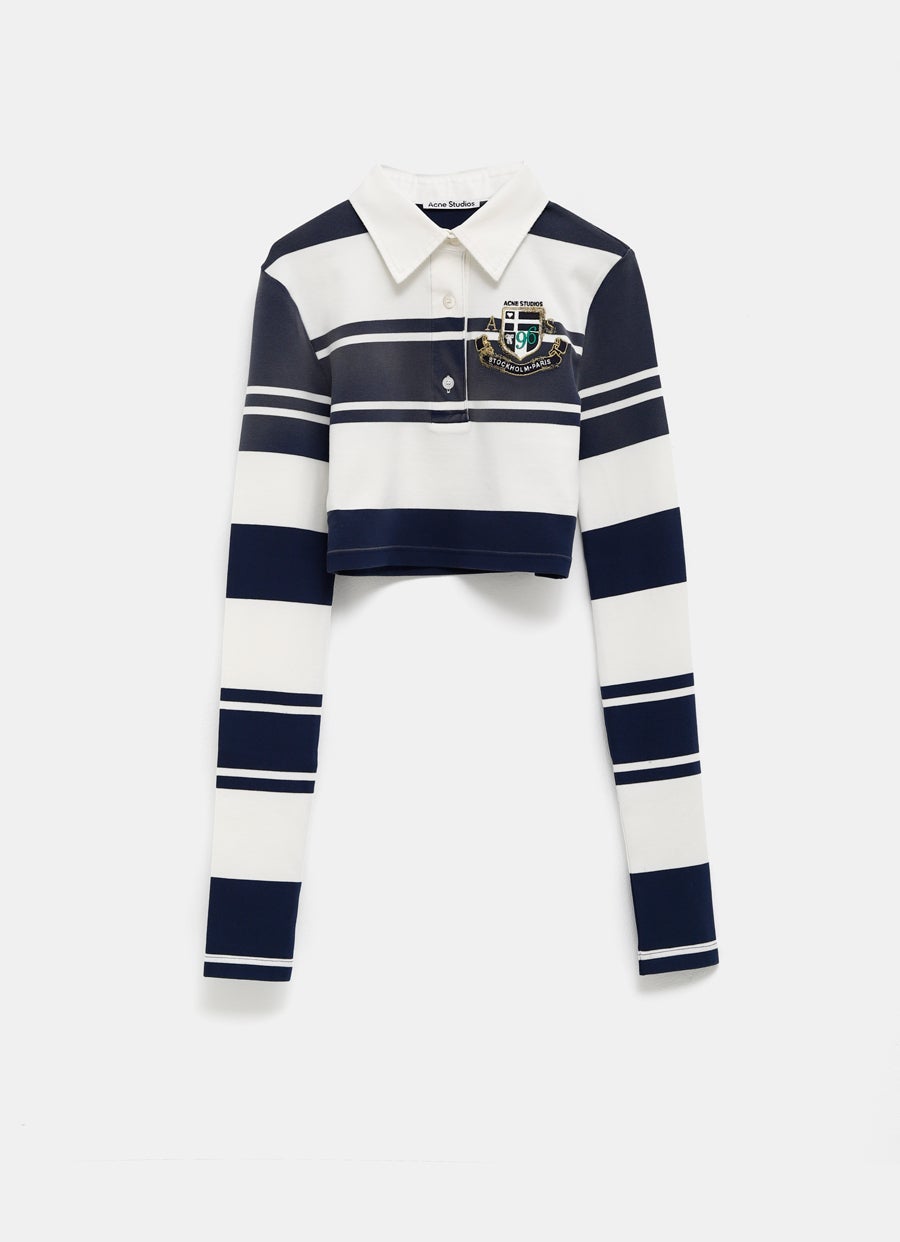 Polo de manga larga cropped