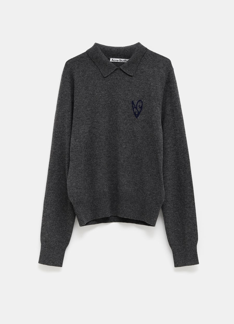 Jersey polo de lana de yak para hombre