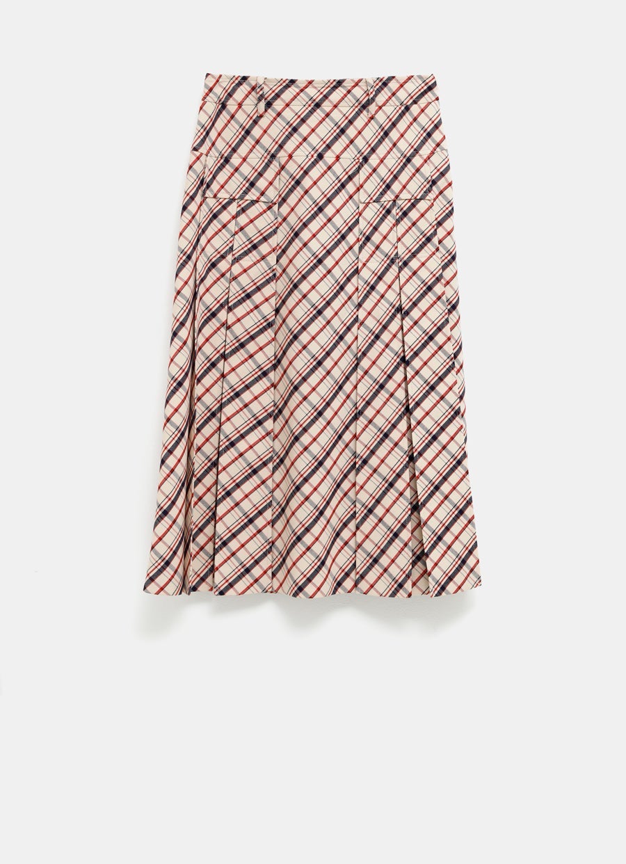 Falda de cuadros de Prada