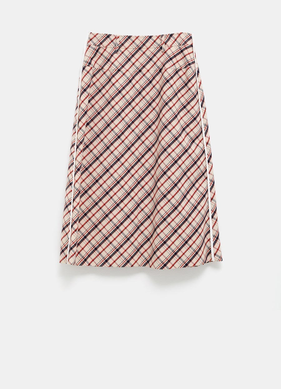 Falda de cuadros de Prada