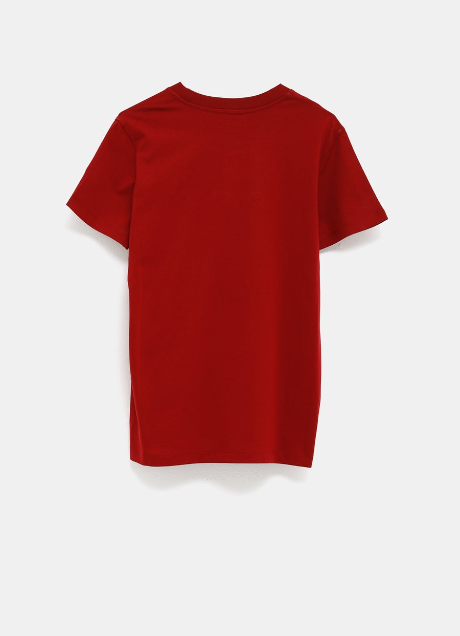 Camiseta con logo a tono bordado para mujer