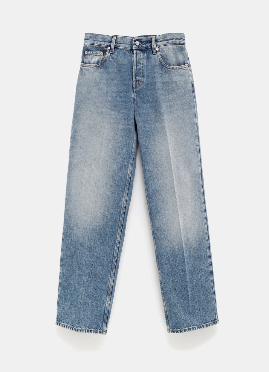 Pantalón vaquero recto para mujer