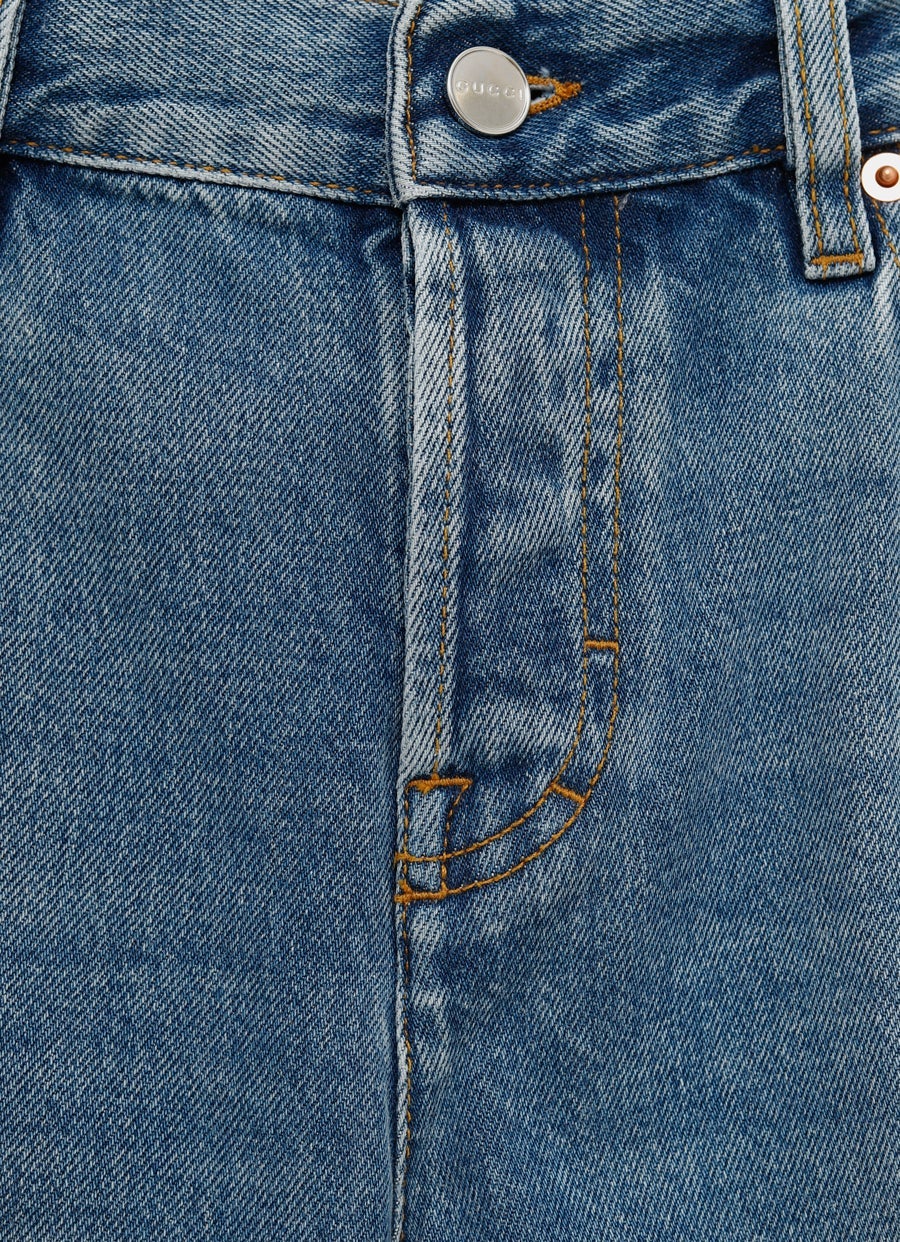 Pantalón vaquero recto para mujer