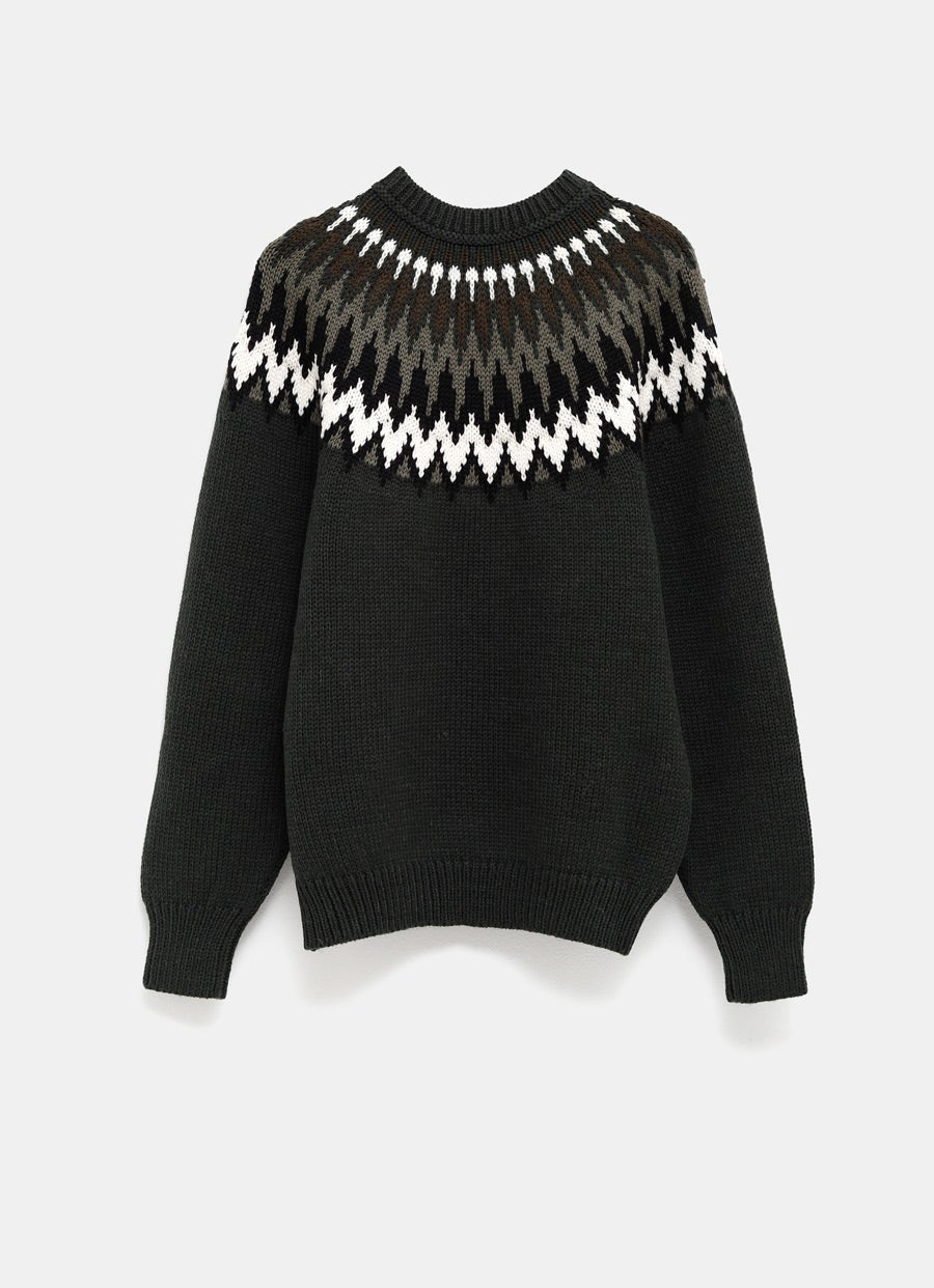 Jersey jacquard de lana noruega