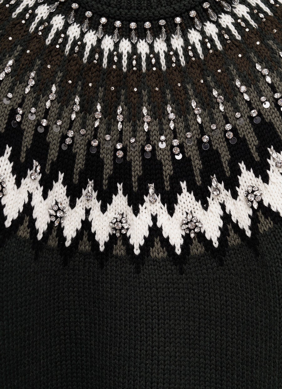 Jersey jacquard de lana noruega