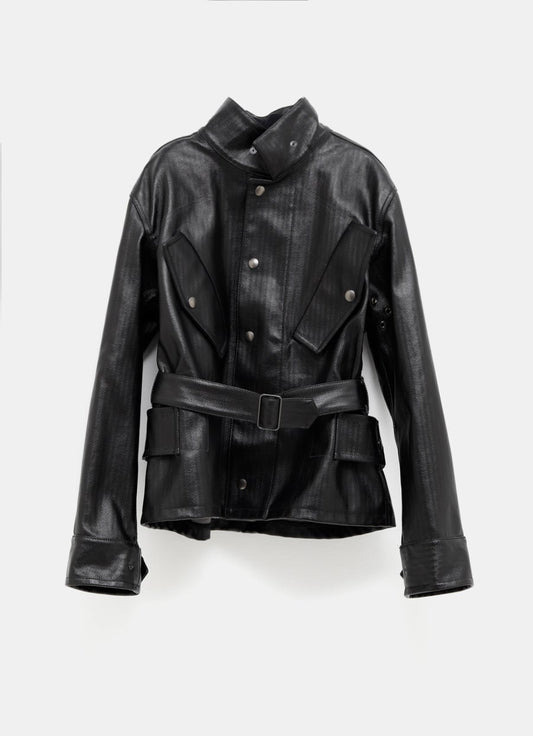 Chaqueta con cinturón para mujer