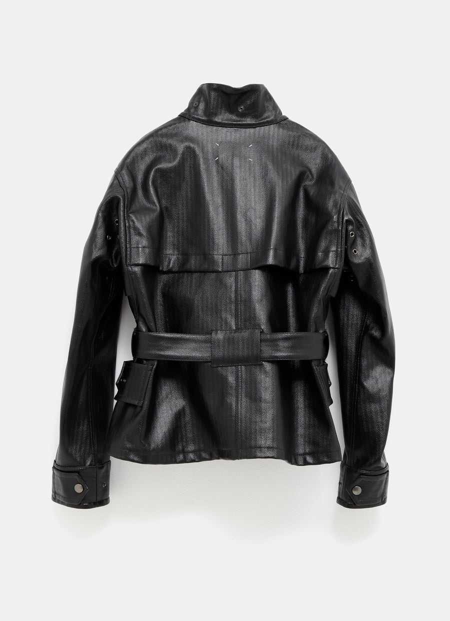 Chaqueta con cinturón para mujer