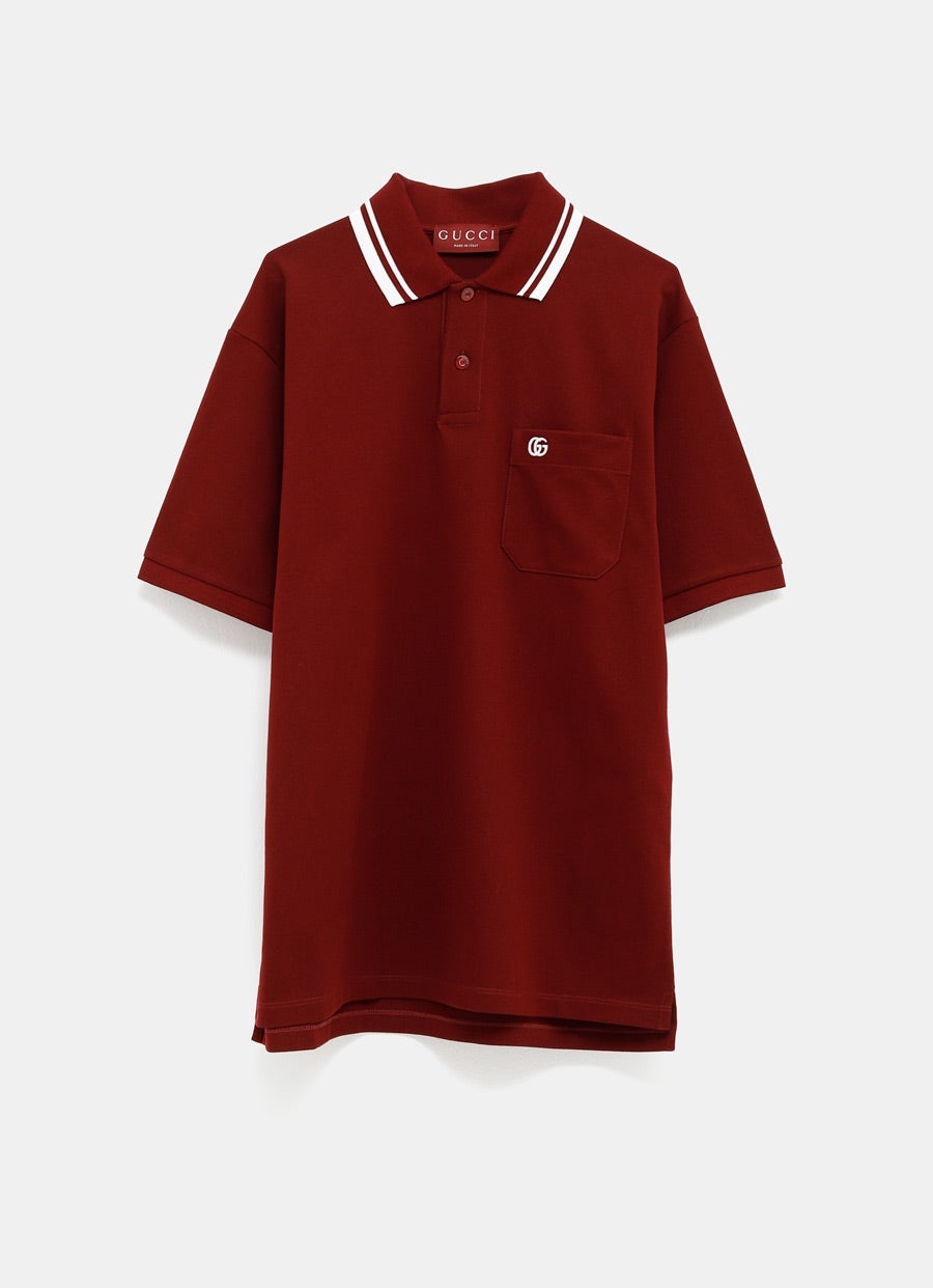 Polo piqué de algodón GG para hombre