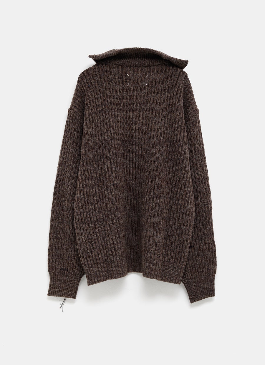 Jersey de cuello alto con cremallera para hombre