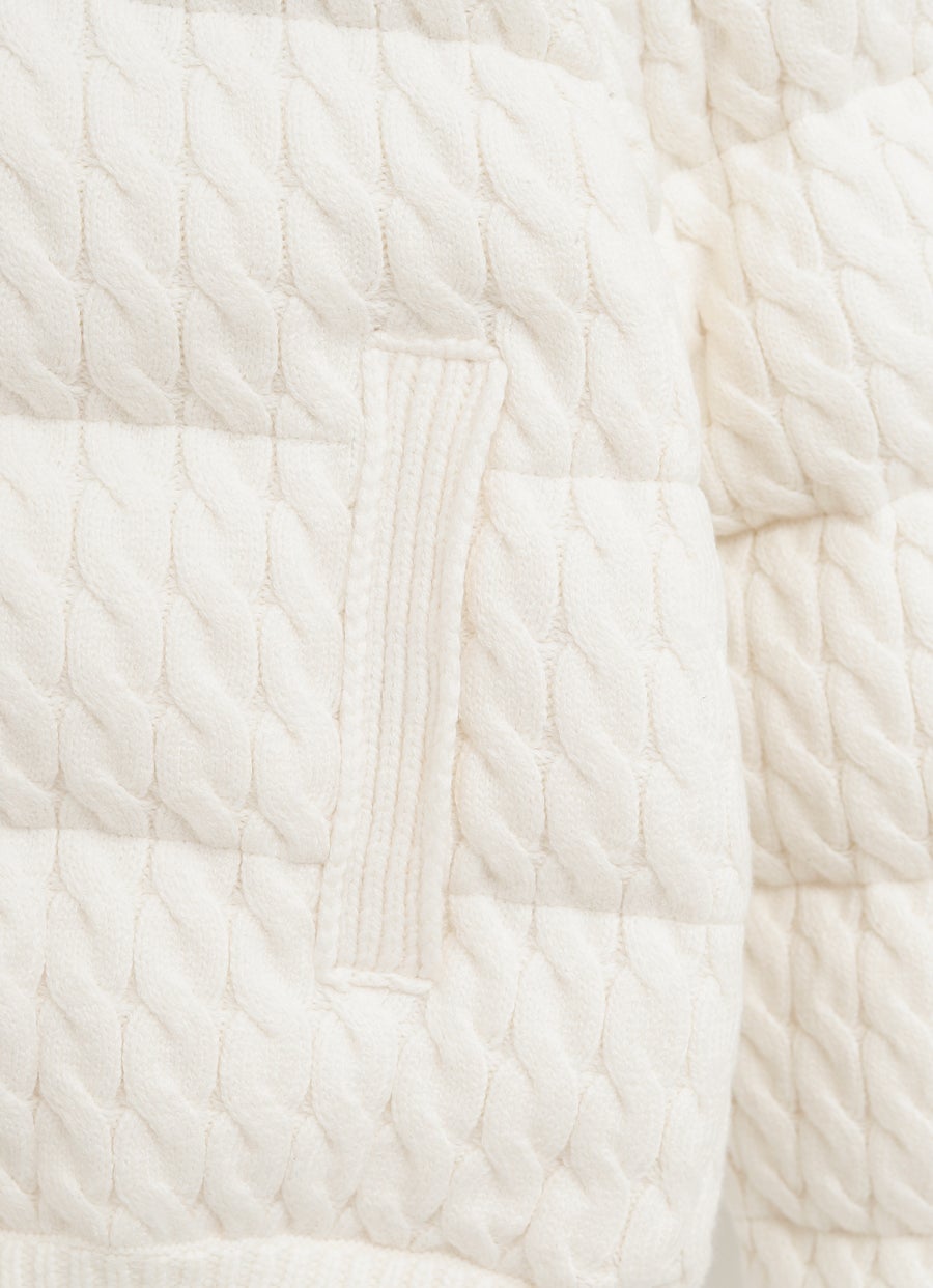 Cárdigan tricot con cremallera para mujer