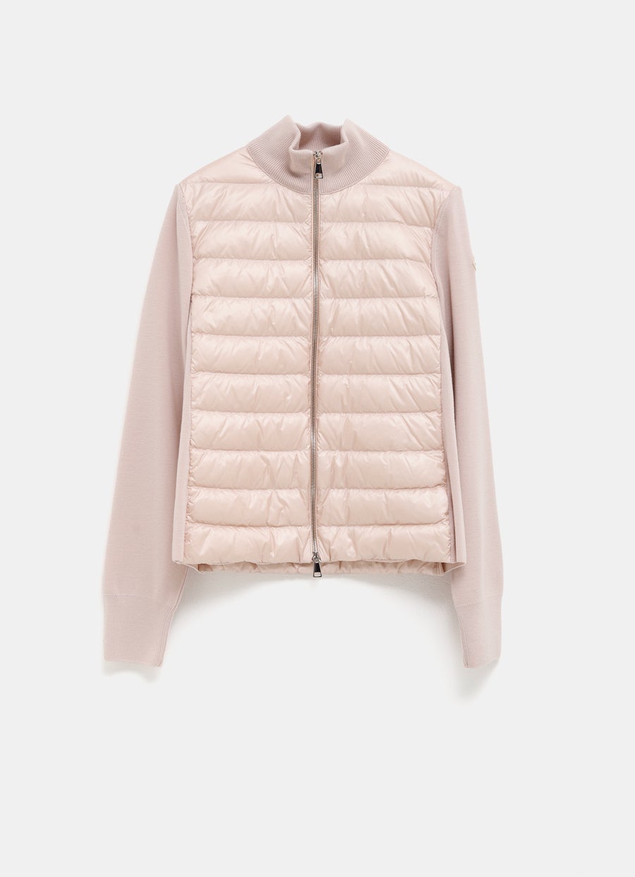 Cárdigan de lana acolchado para mujer