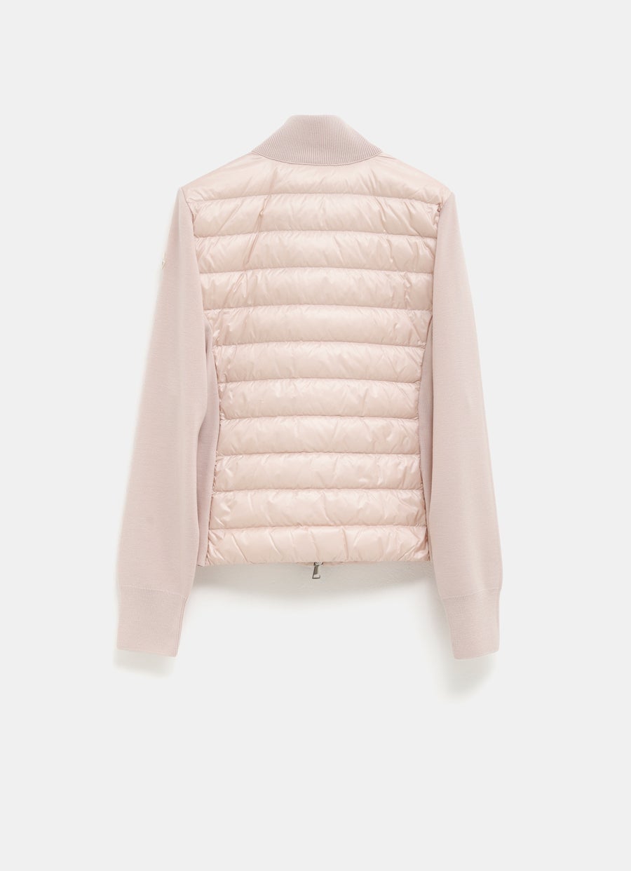 Cárdigan de lana acolchado para mujer