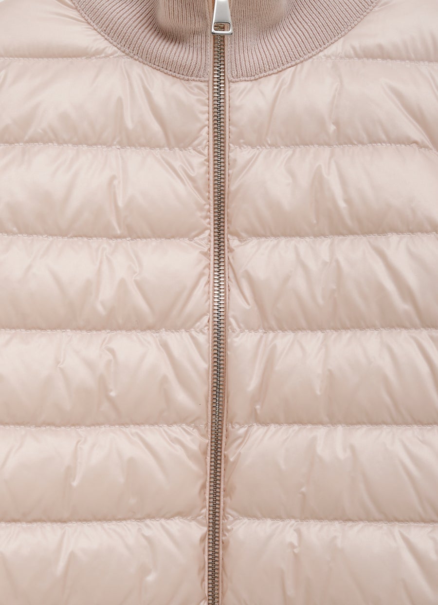 Cárdigan de lana acolchado para mujer